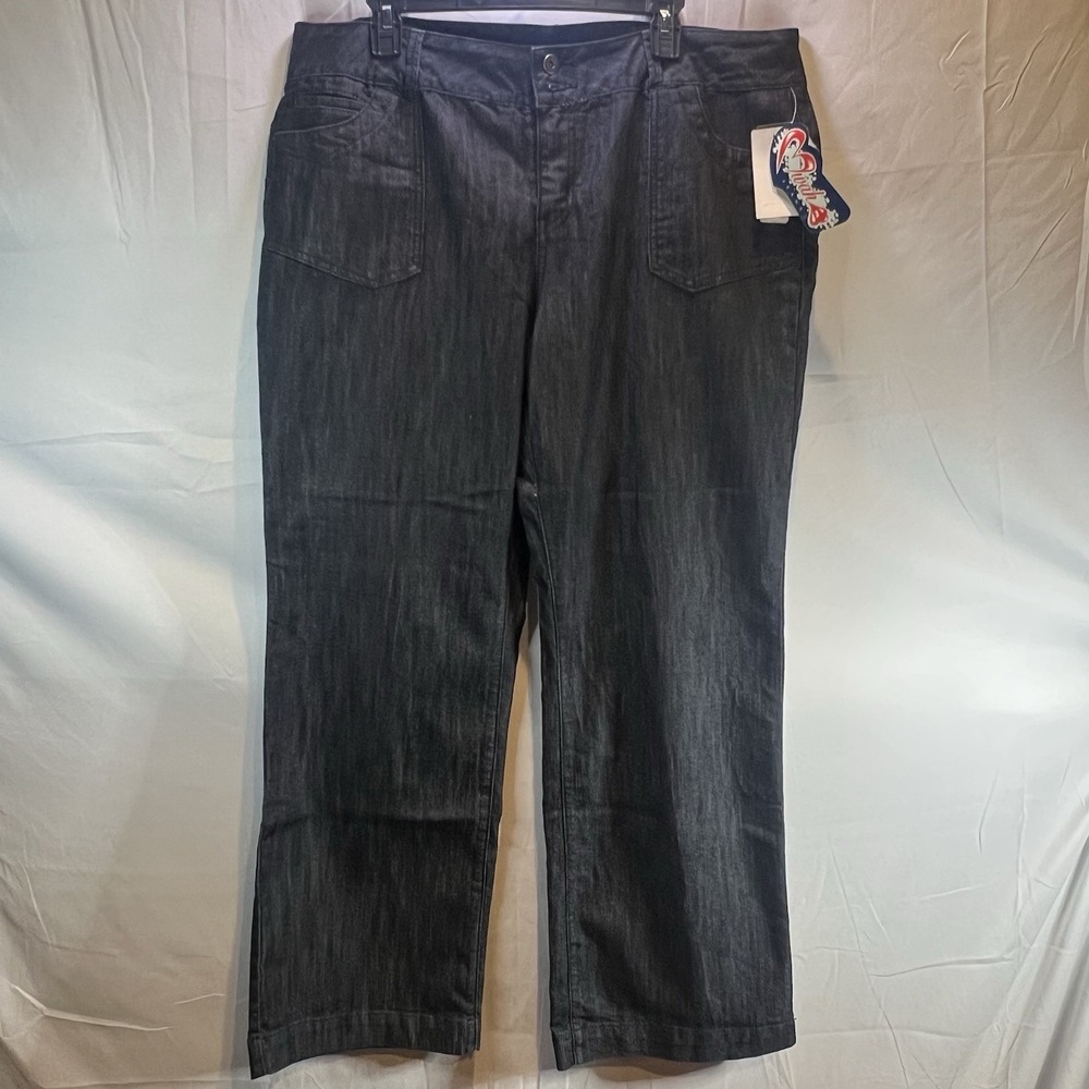 Mwah Straight Leg Jeans Woman Size 18W Blue Denim Dark Wash NWTβ